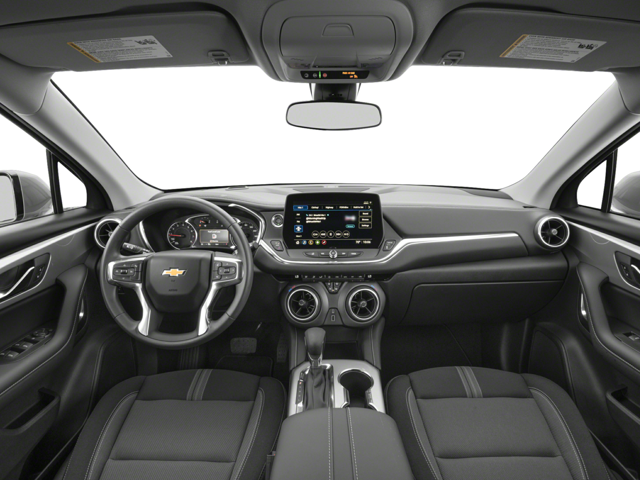 The interior driver and passenger seats of a Chevrolet vehicle